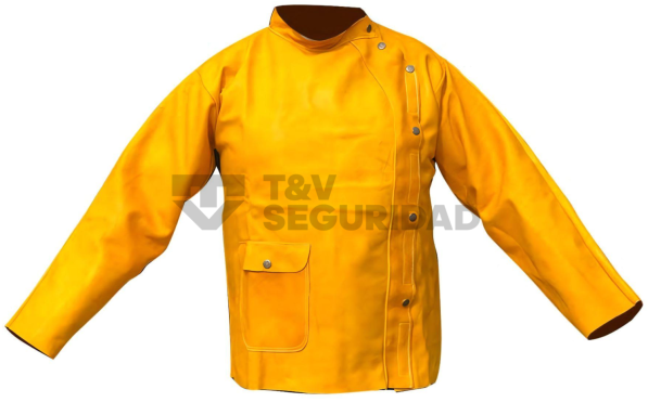 CASACA CUERO DE RES AMARILLO - T&V